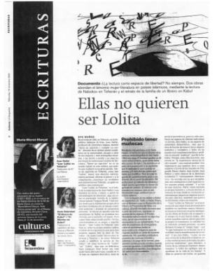 Eva Muñoz La Vanguardia Culturas Azar Nafisi Artículo