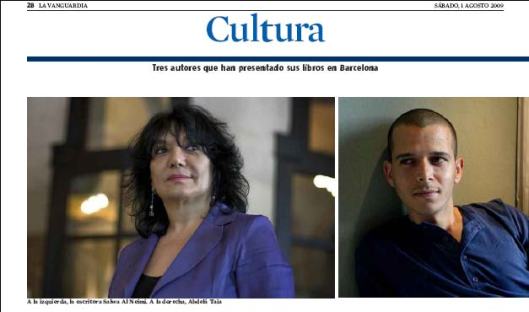 Eva Muñoz La Vanguardia Cultura Abdelá Taia Salwa Al Neimi Reportaje