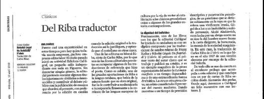 Eva Muñoz La Vanguardia Culturas Del Riba traductor Edicions Cal.lígraf