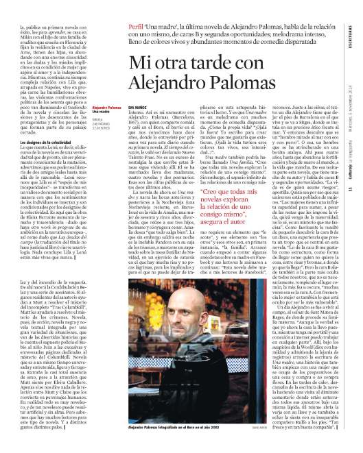 Alejandro Palomas_Una madre_en blog Eva Muñoz