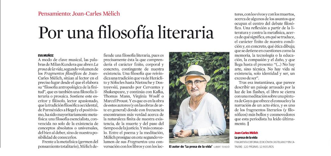Joan-Carles Mèlich en blog Eva Muñoz