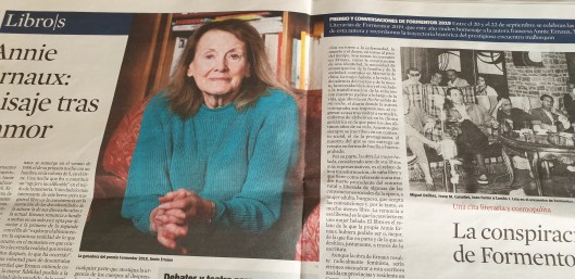 Annier Ernaux en blog Eva Muñoz